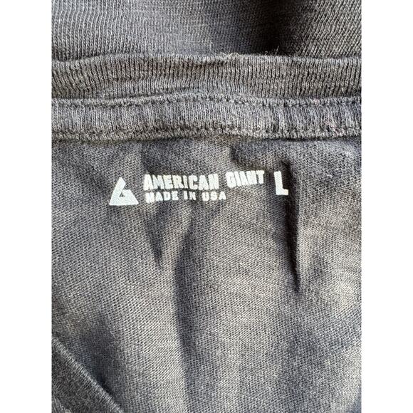 NWOT American Giant Women’s Premium Slub V Neck Tee Black Women’s Size Large - Picture 6 of 7